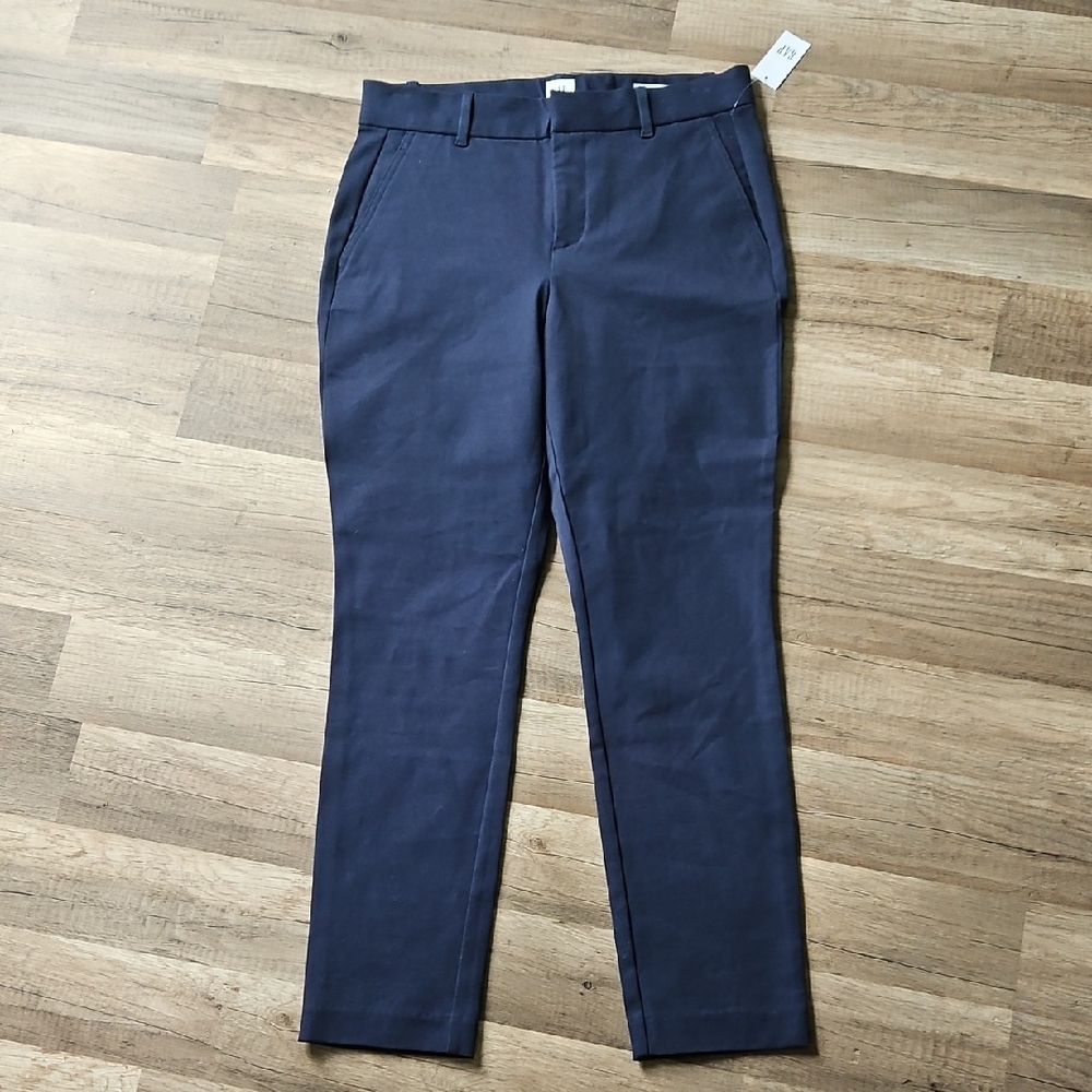 GAP Women's Signature Skinny Ankle Navy Trousers